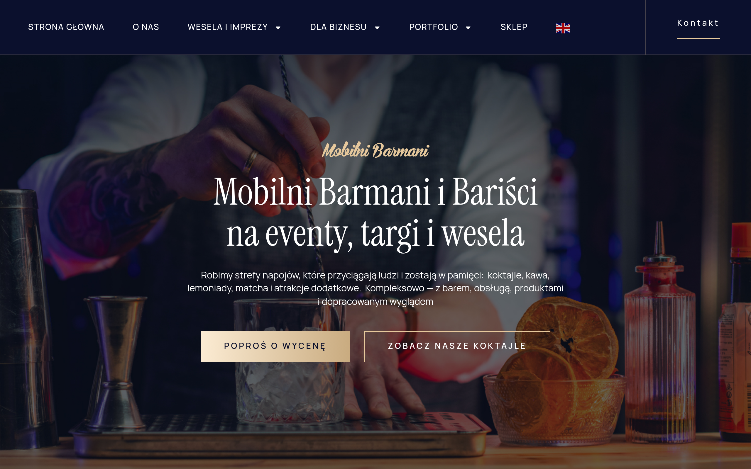 Mobilni Barmani event catering website